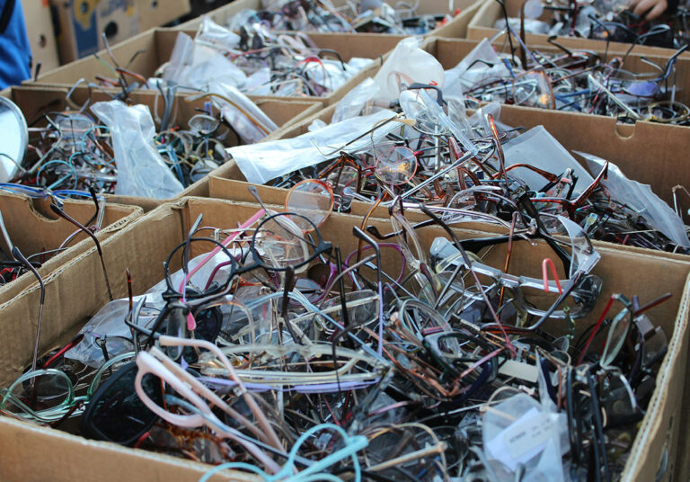 boxes full of eyeglass frames weee